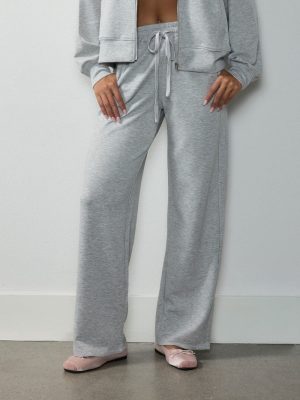 Wide-Leg Scuba Sweatpants