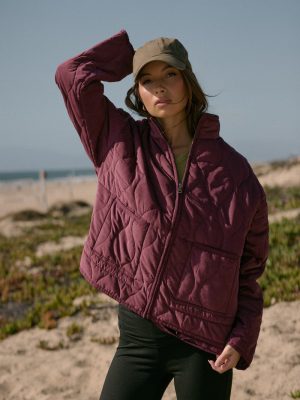 Quilted Drawstring-Hem Jacket