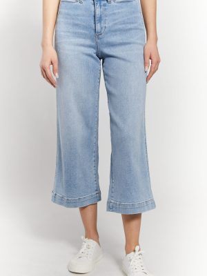 High Rise Wide Leg Crop Jeans