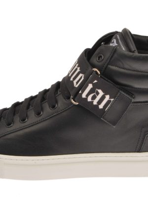 Leather High Top with Embroidered Strap