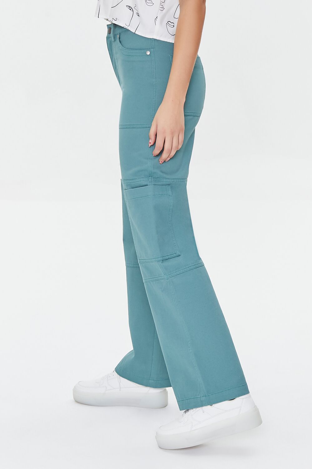 Twill High-Rise Pants - Image 3