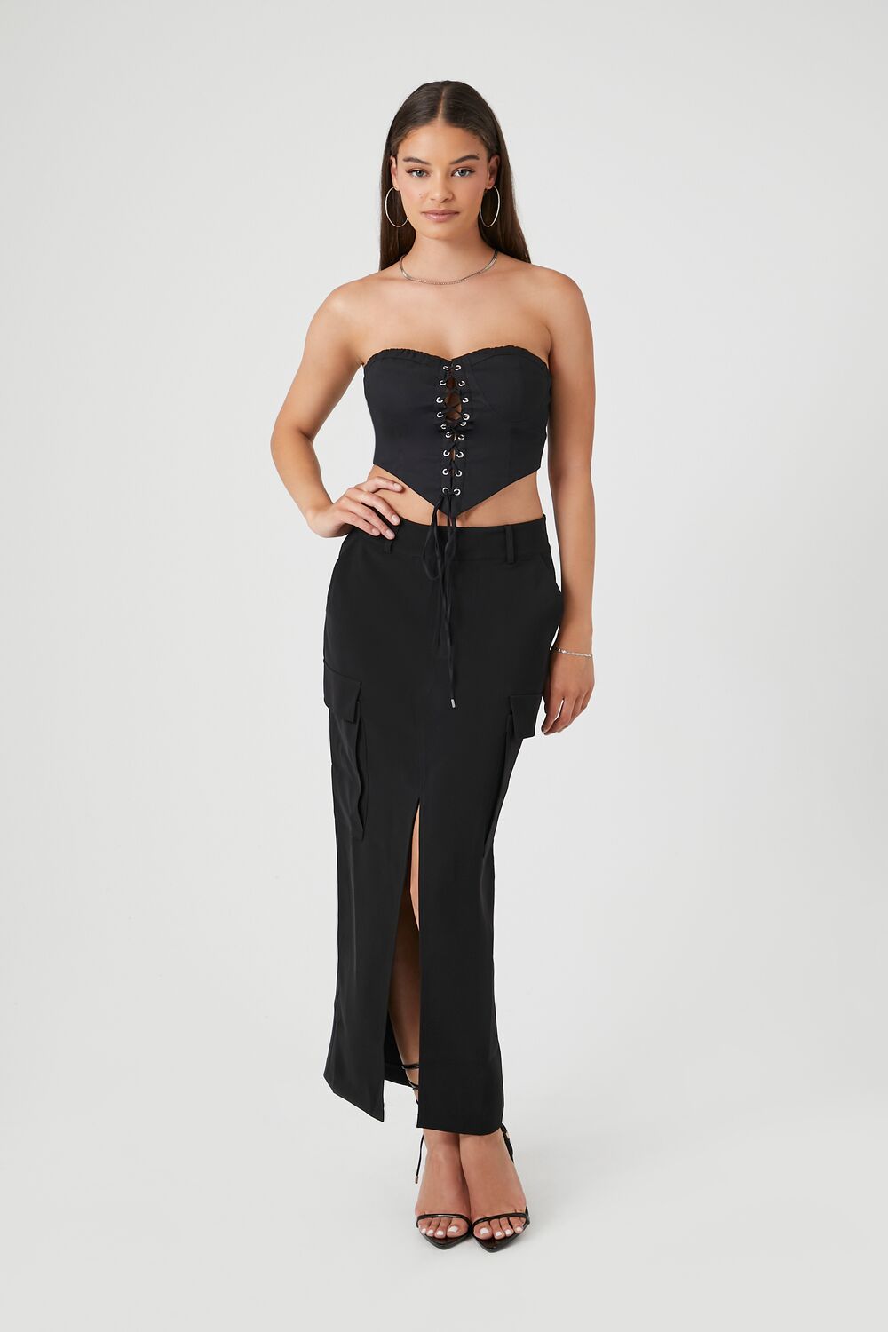 Lace-Up Bustier Tube Top - Image 4