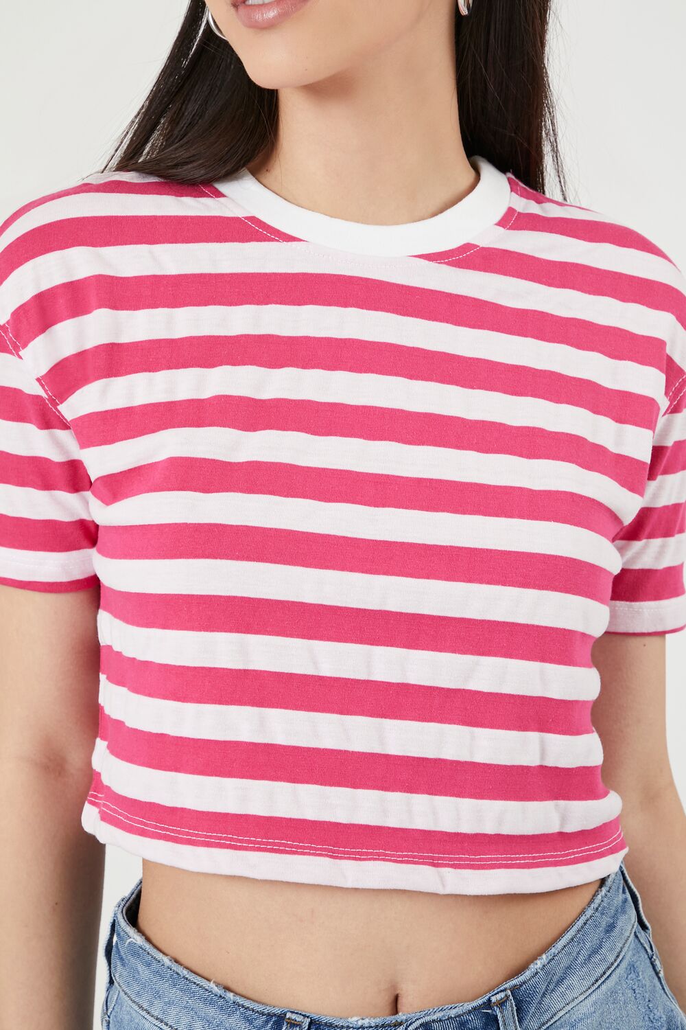 Striped Cropped Tee - Image 5