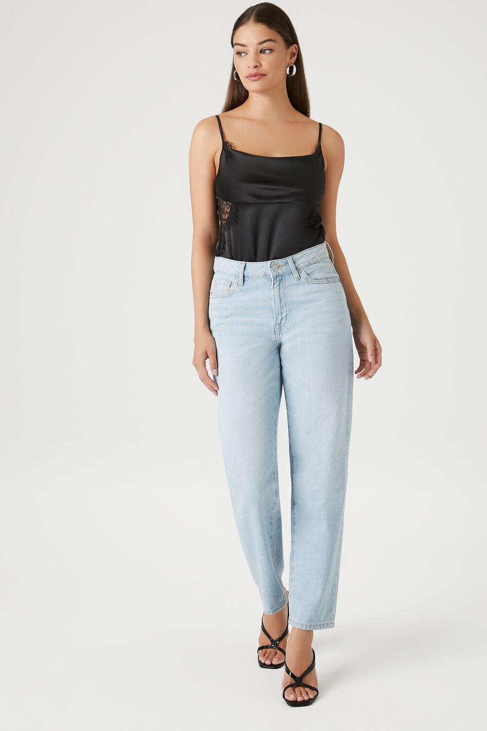 Satin Lace-Trim Bodysuit - Image 4