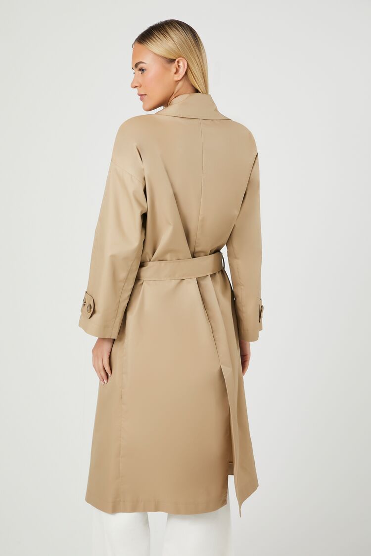 Twill Peak Lapel Trench Coat - Image 3