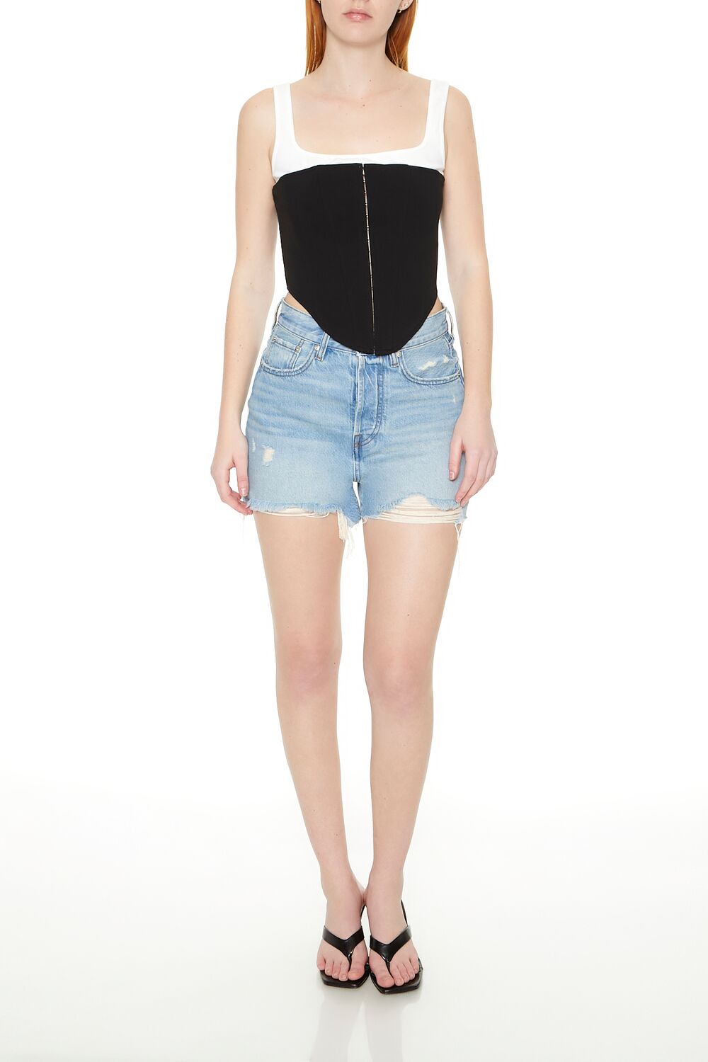 Lace-Up Corset Combo Top - Image 4