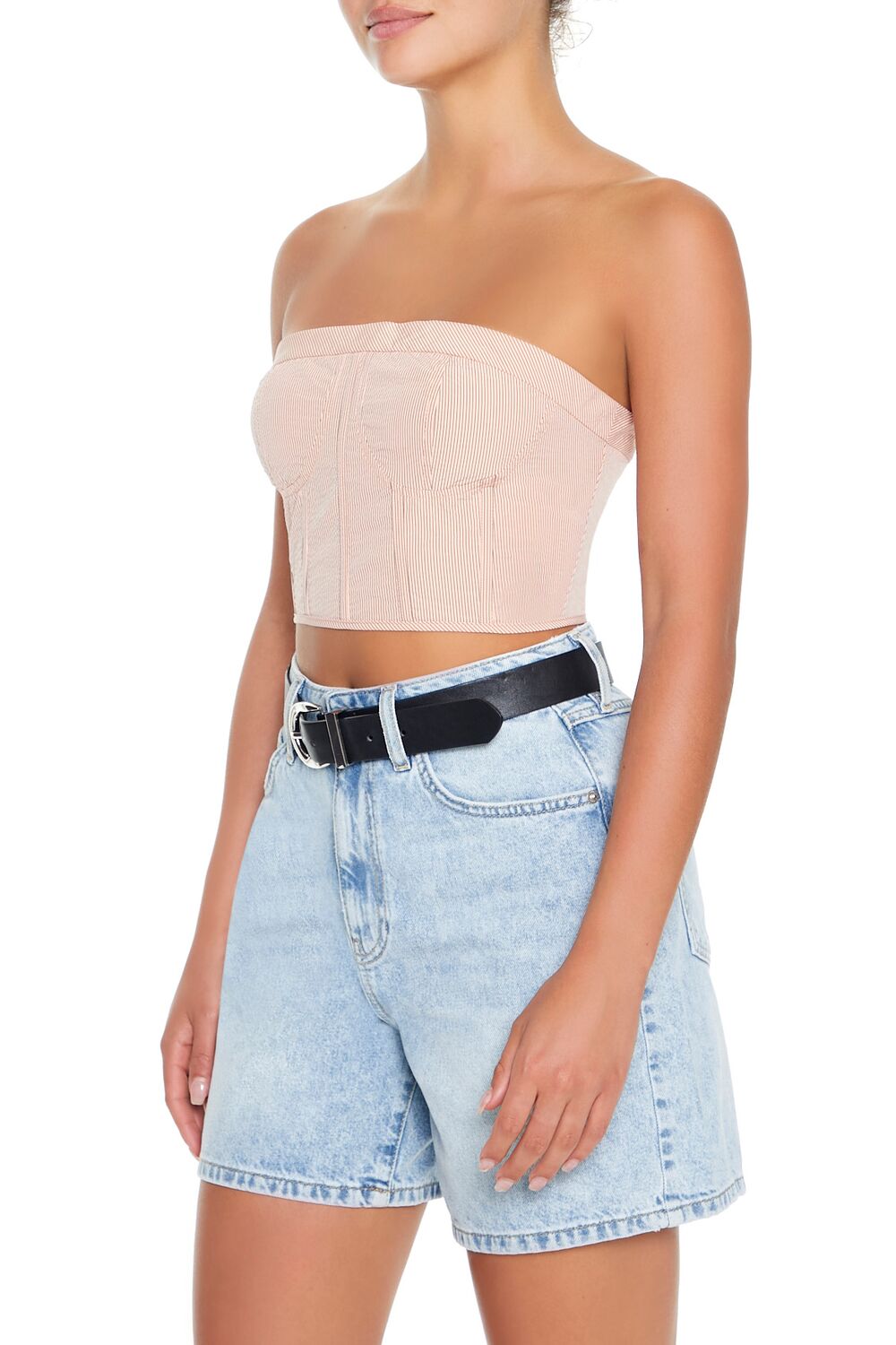 Striped Tube Crop Top - Image 4
