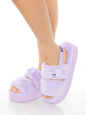 Kuromi Faux Fur House Slippers