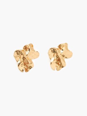 Hammered Abstract Drop Earrings