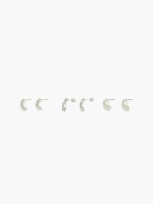 Rhinestone Hoop Earring Set