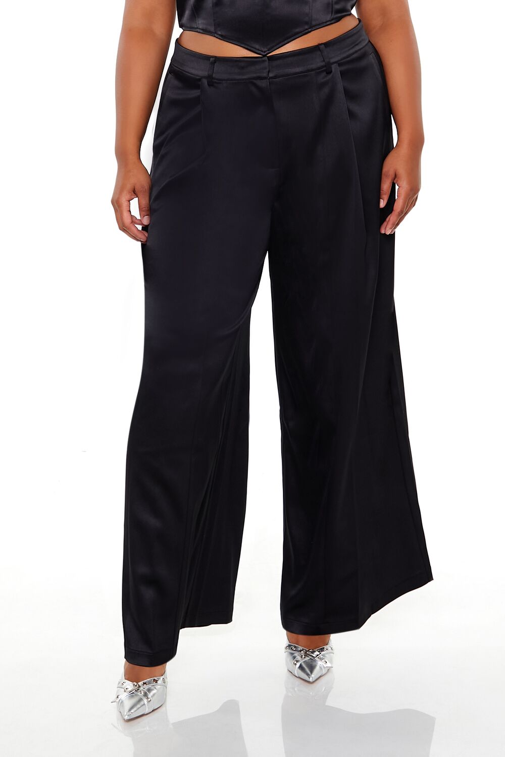 Plus Size Satin Trouser Pants - Image 2