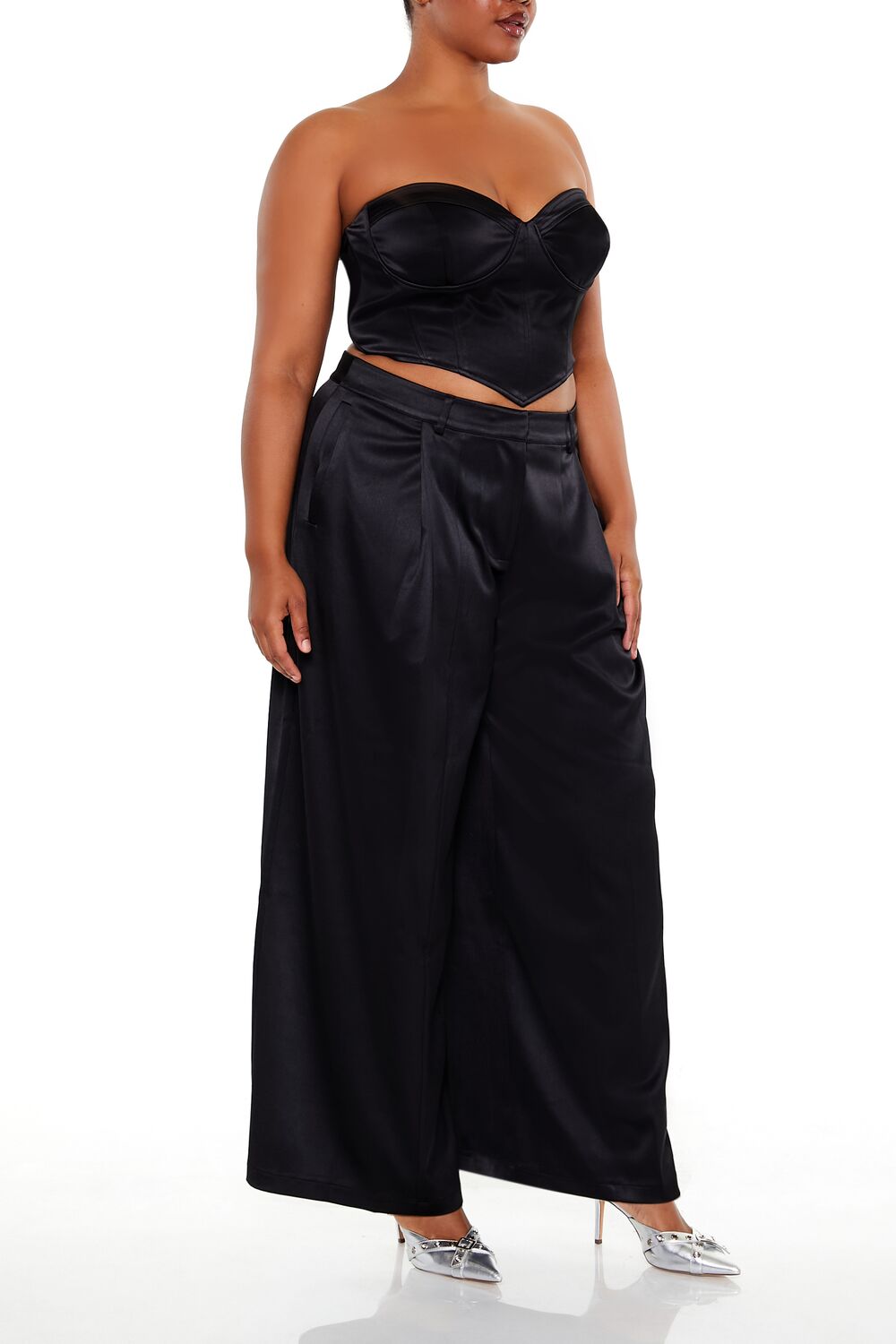 Plus Size Satin Trouser Pants - Image 3