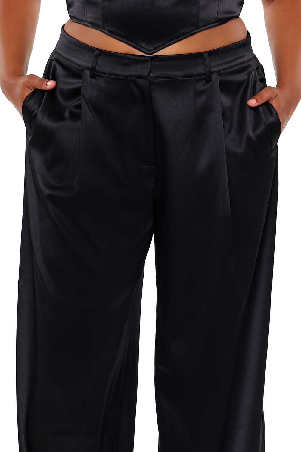 Plus Size Satin Trouser Pants - Image 5