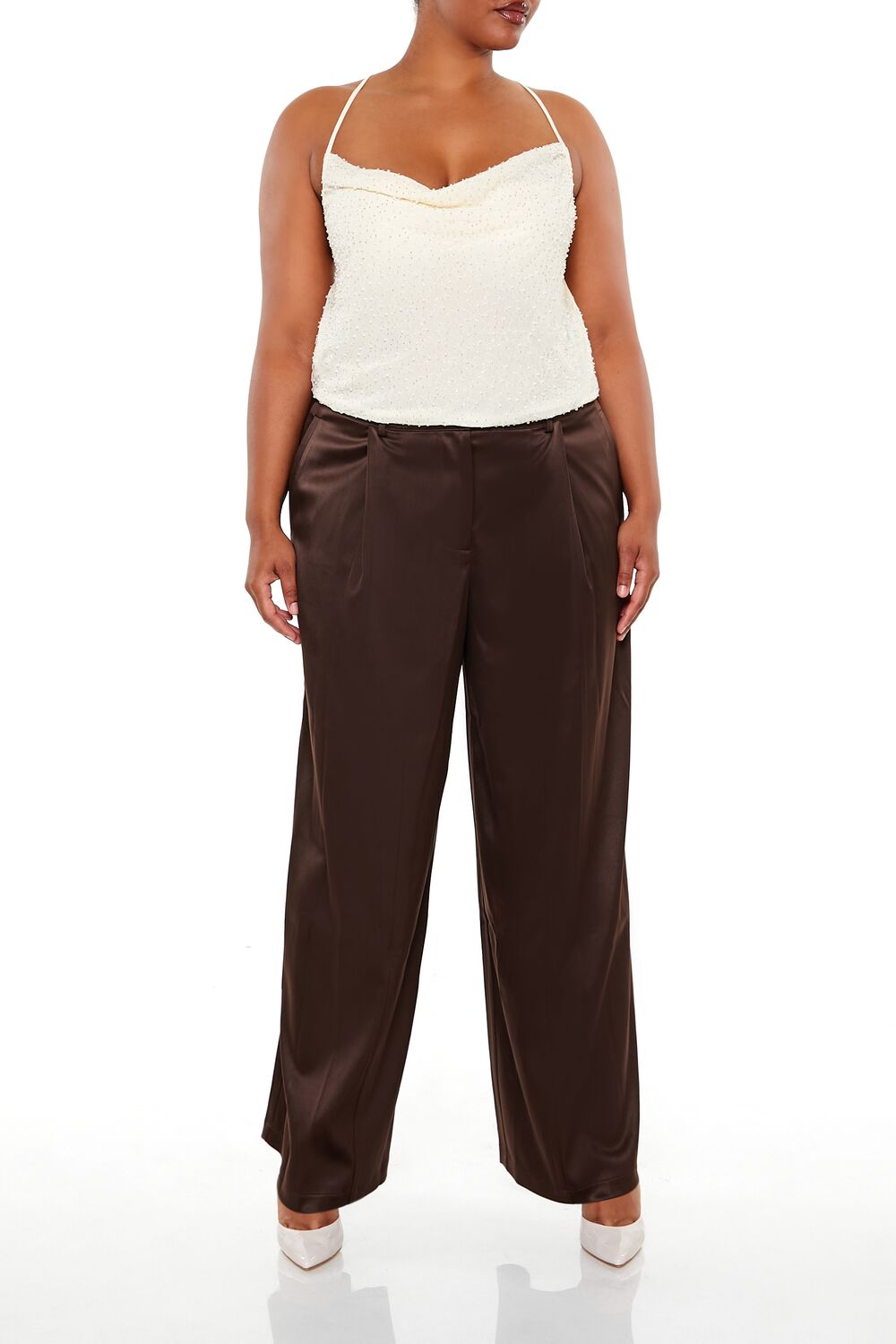 Plus Size Satin Trouser Pants - Image 6