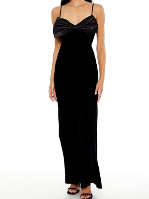 Velvet Bow Maxi Dress