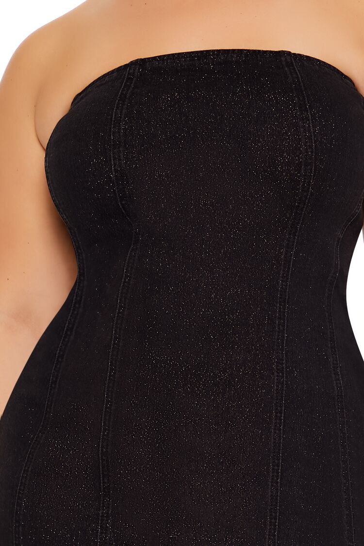 Plus Size Denim Tube Dress - Image 5