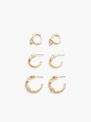Rhinestone Hoop Earring Set