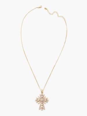 Rhinestone Cross Pendant Necklace