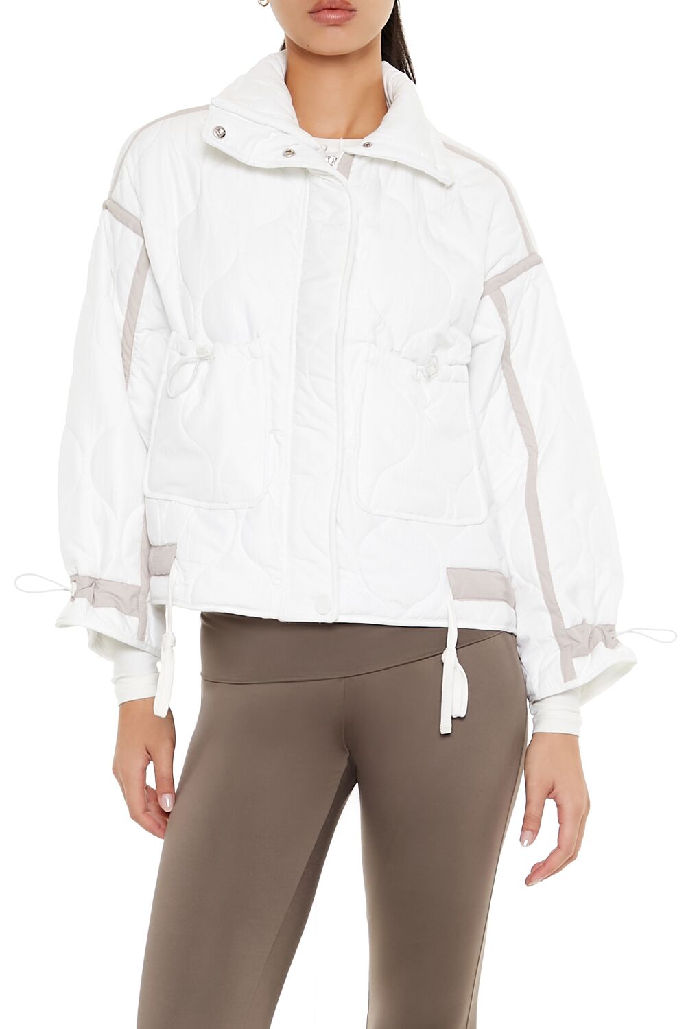 Quilted Two-Tone Puffer Jacket